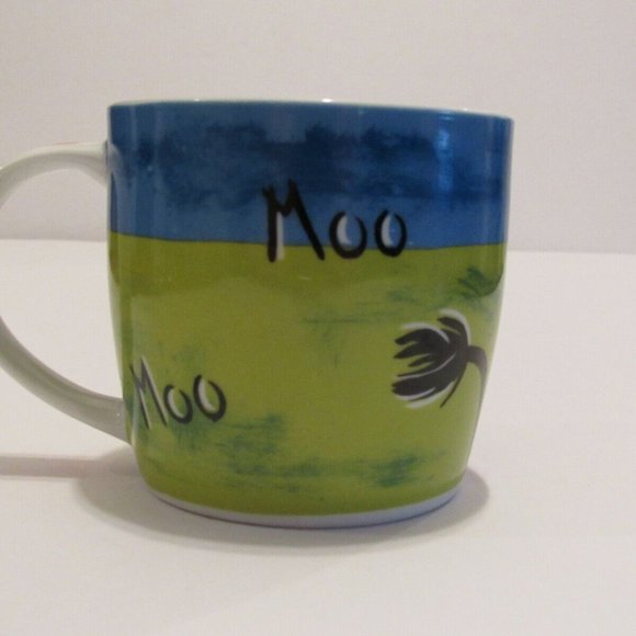 Moo Cow Porcelain Tea Coffee Cup Mug Gallery by Inhesion EUC Never Used - Picture 3 of 7